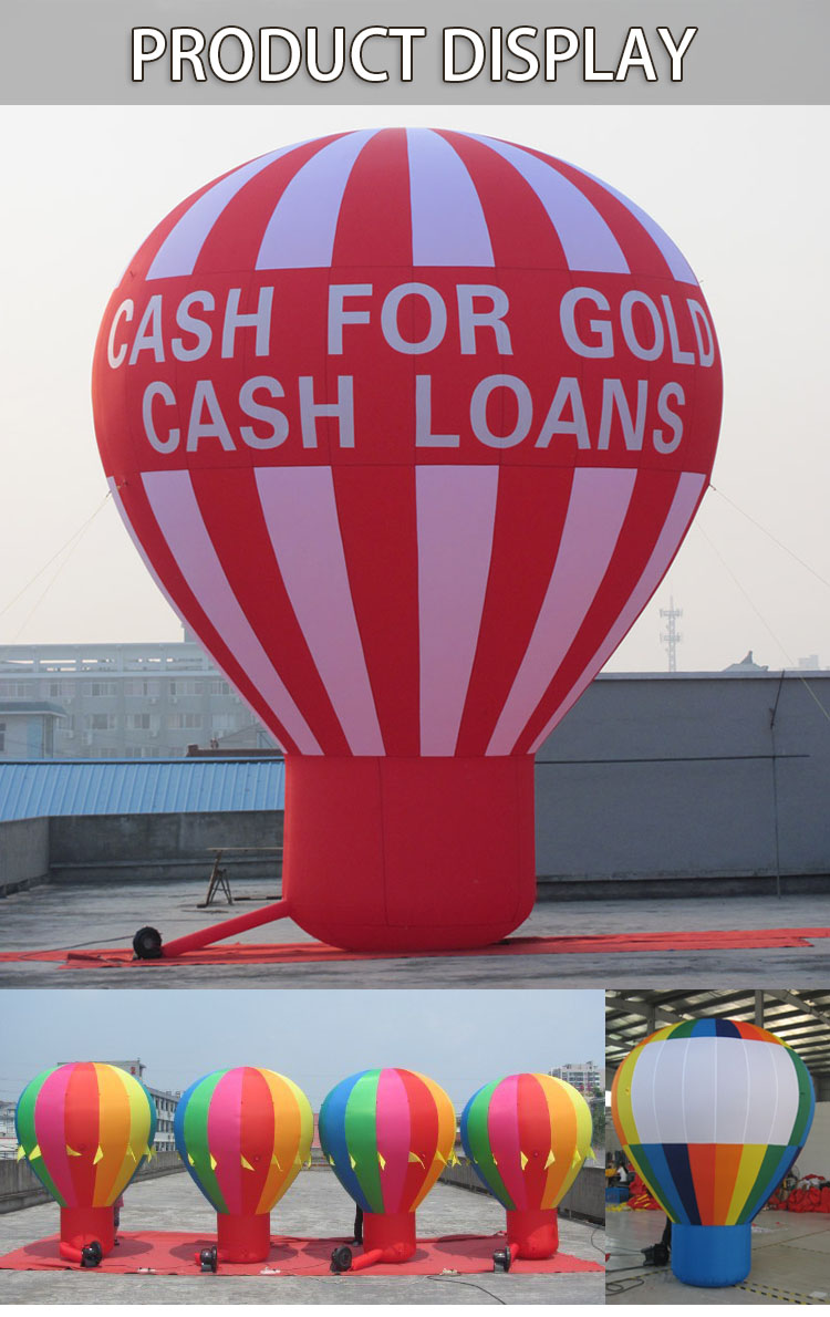High quality inflated balloon in the shape of a hot air balloon detailed description 1 Detailed description 1