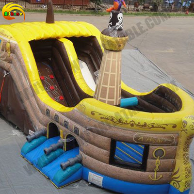 Strong inflatable pirate ship slide for promotion Publicity