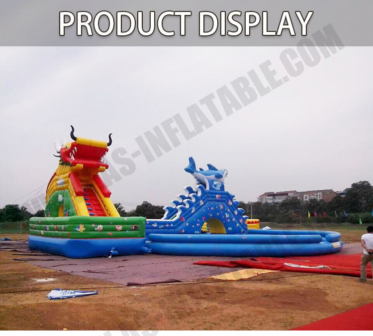 Inflatable slide with pool detailed description 1 Detailed description 1